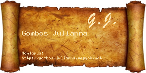 Gombos Julianna névjegykártya